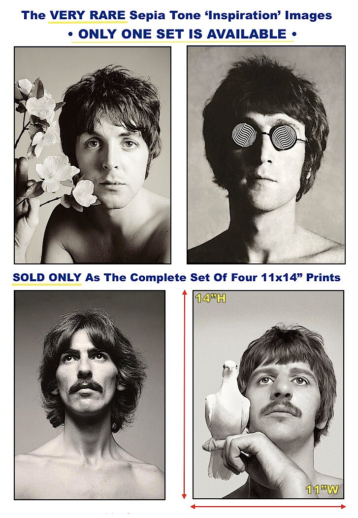 ビートルズ / 1967年アヴェドンの希少な白黒写真を組み合わせた