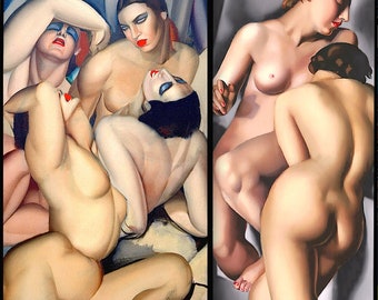 LEMPICKA • Los desnudos RAROS y CLÁSICOS • Reproducciones de impresiones enmarcadas o sin enmarcar en papel premium resistente de 11 milésimas de pulgada • ¡No te lo pierdas!