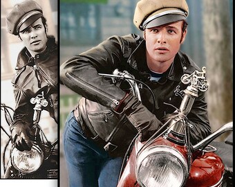 THE WILD ONE • Marlon Brando's Classic • High Quality Portrait Reproductions • On Non-Fade  Kodak Endura Photo Paper • Available Framed Too!