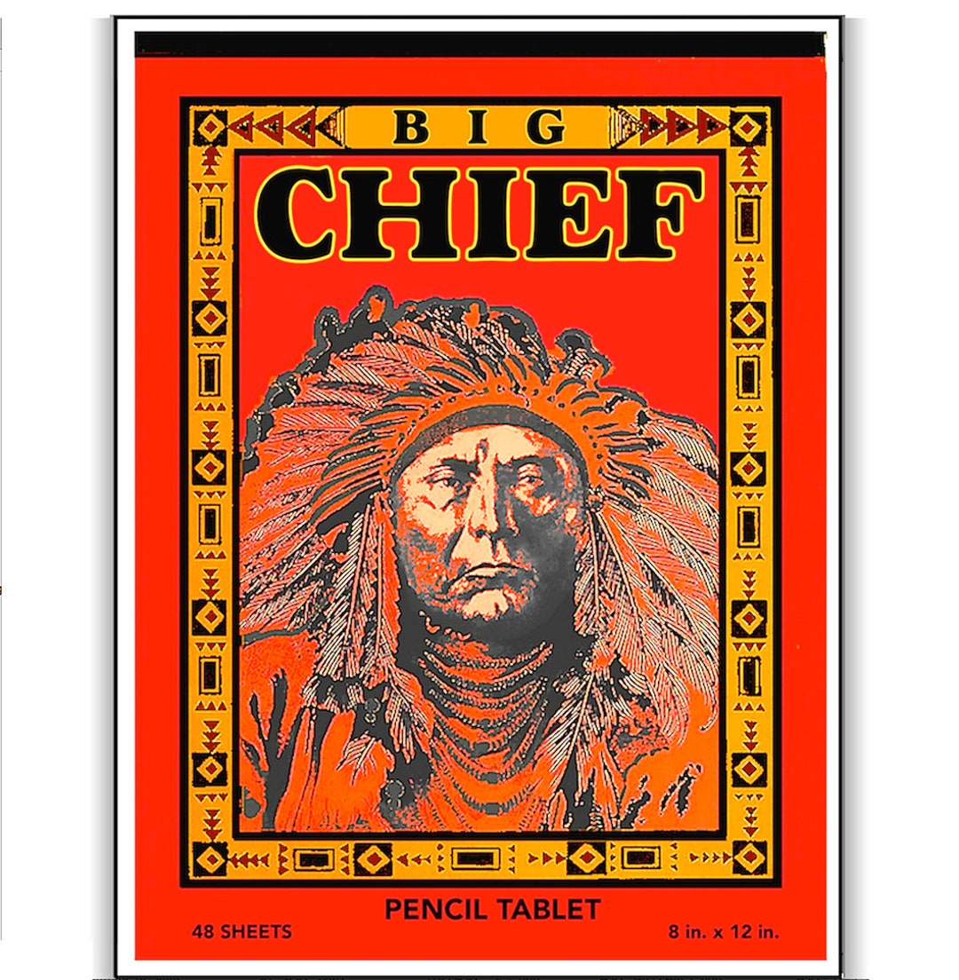 Vintage Big Chief Tablet Cover Art Poster: 1960s Americana - Etsy