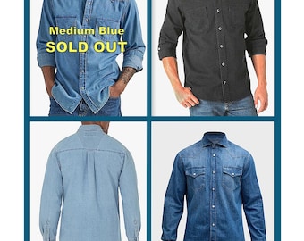 Camisas de mezclilla clásicas para hombre de los años 90 • Todas en talla XL • En tres tonos diferentes • Listas para usar • En excelentes condiciones vintage • ¡No te las pierdas!
