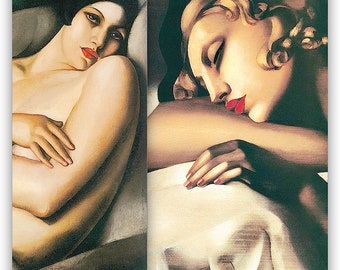 TAMARA de LEMPICKA • Classic Portrait Prints On Sturdy, 11 Mil  Premium Paper • Limited Edition Print • Available Framed • Don't Miss These