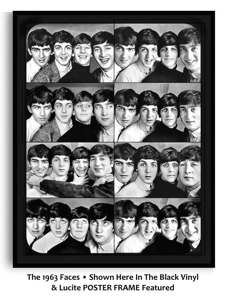 1963年のビートルズの貴重なポートレート写真を1枚の高画質ポスターに