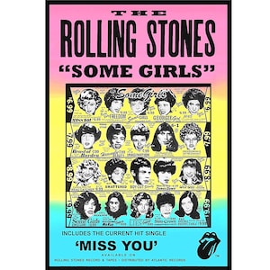 ROLLING STONES • &#39;&#39;Some Girls&#39;&#39; Poster Art Reprints Of The 1978 Originals • Digitally Restored • Available Framed • RARE & Collectible !!!