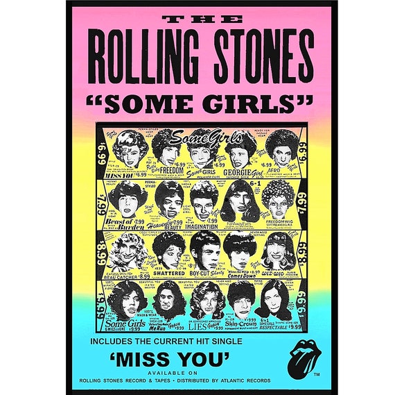 ROLLING STONES SomeGirls ポスター　ローリングストーンズ Rolling Stones 1978 Some Girls Original Promo Poster