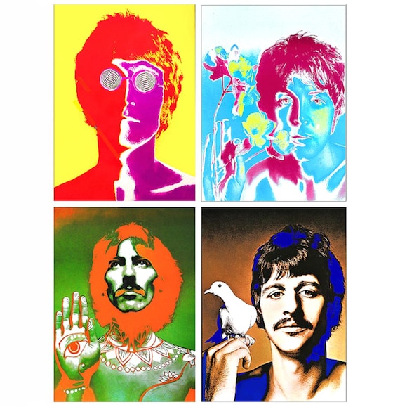 BEATLES Psychedelic Portraits • 5x7