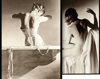 HORST • Reproducciones clásicas en tono sepia • Fotografía icónica de moda Art Déco del maestro • Muy raras • ¡Con envío gratuito a EE. UU.!