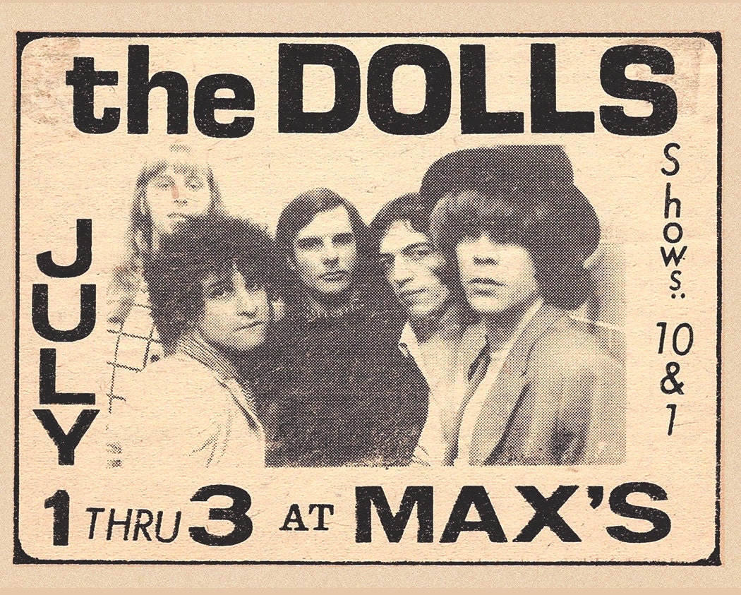 New York Dolls 限定版ポスター‼️ 大判・重厚額装‼️ NEW YORK DOLLS • @ Max's • Classic Posters • on High Quality