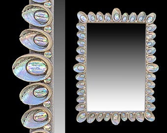 SHELL MIRRORS • Custom Made & Designed To Your Size,  Color, + Shape •  ( Allow 6 To 8 Weeks For Delivery ) • Zoom and  L@@K The Samples •