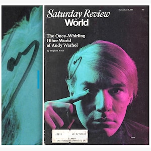 SIGNED By ANDY WARHOL • Saturday Review World Magazine • September 25, 1973 • Framed Cover • C O A  Included • O O A K • Rare & Collectible!