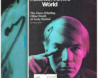 SIGNED By ANDY WARHOL • Saturday Review World Magazine • September 25, 1973 • Framed Cover • C O A  Included • O O A K • Rare & Collectible!