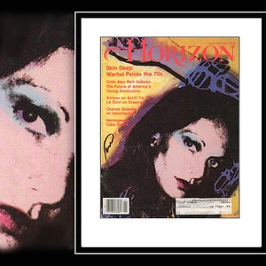 ANDY WARHOL Assinado • Revista Horizon, janeiro de 1980 • OOAK • Assinado por Andy em 1988 • Emoldurado • Capa de Diane von Furstenberg • Raro e colecionável
