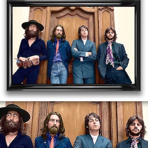 The Beatles 写真額縁 証明書付き Amazon.co.jp: veratwo ビートルズ装飾 - サイン入りビートルズ