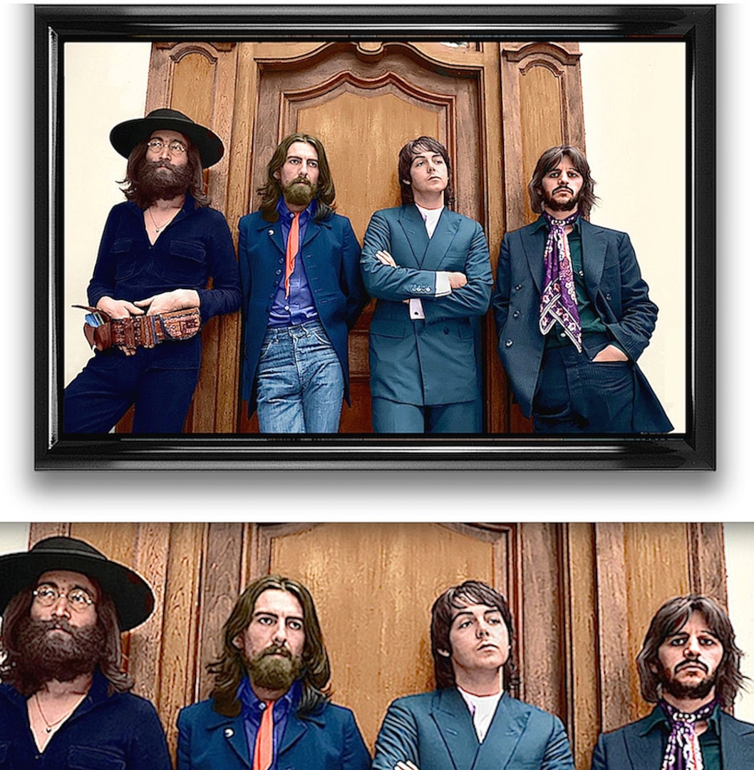 The BEATLES LAST PHOTOGRAPH • 12x18” • Very Rare, & Collectible