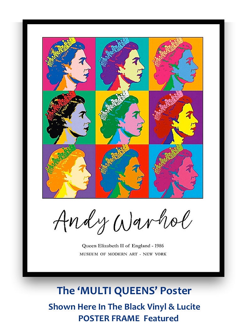 Warhol's Queens ウォーホル クイーン 英語版 洋書 QUEEN ELIZABETH II • Andy Warhol's Exhibition Poster Reprints