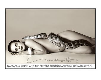 Nastassja Kinski & The Serpent -  A CUSTOM Special Order • 18x24" Unframed OR Framed • w/ Free U S Shipping Too • Classic • RARE !