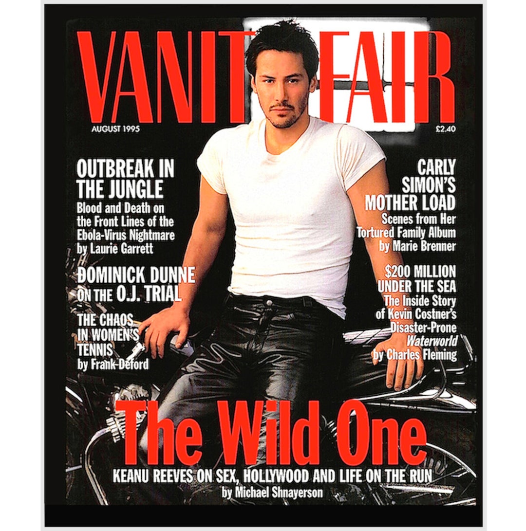 キアヌ・リーブス『ヴァニティ・フェア』表紙ポスター：1995年8月、デジタル修復版 - Etsy 日本, image size:1080x1091
