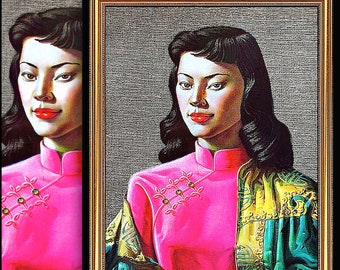 MISS WONG • Tretcikoff’s’ Classic • Vintage, Gold Framed Replica 8x10 Print • Only One Available • Also Available Unframed Too