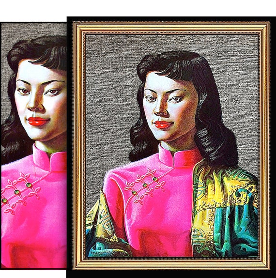 Antique Replica Lady in Pink Art Print Antique Replica Lady in Pink Art Print