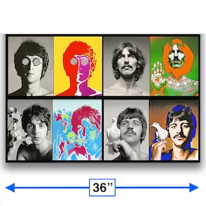 BEATLES • The  Before & After 1967 Psychedelic Portraits • Only ONE 24x36” Poster Is Available • Collectible • X RARE • Don&#39;t Miss These!