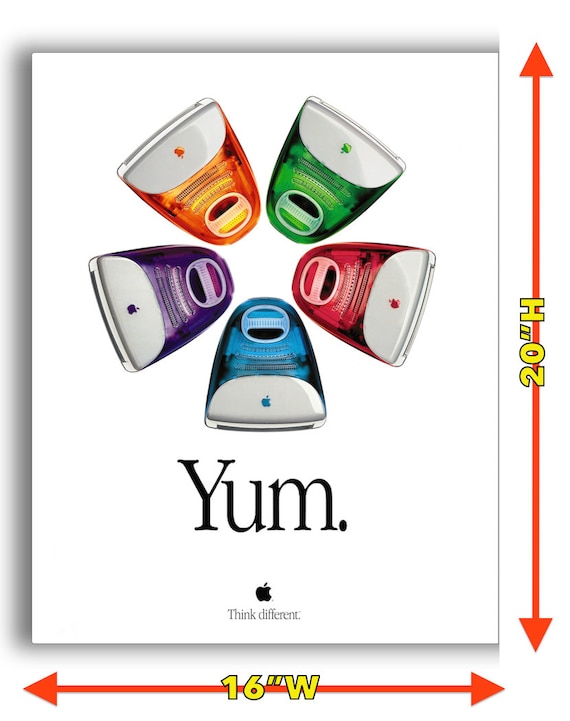 muku　Apple Poster APPLE 'YUM' Poster Print • A CLASSIC H Q Replica • the