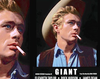 JAMES DEAN • From The Classic Film GIANT • Four Different Restored Posters Available • On Premium 11 Mil Poster Paper • Available Framed !