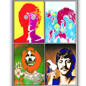 BEATLES 11x14" Psychedelic Portraits • 1967 • Only ONE Of Each Individual Iconic Avedon Prints Are Available • CLASSICS • Free U S Shipping!