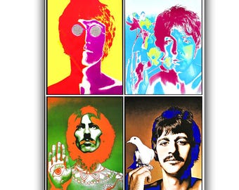 BEATLES 11x14&quot; Psychedelic Portraits • 1967 •  ONE Of Each Individual Iconic Avedon Prints Are Available • Sold Only As The Complete Set !