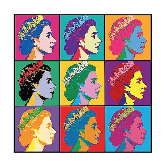 QUEEN ELIZABETH II • Andy Warhol's Exhibition Poster Reprints