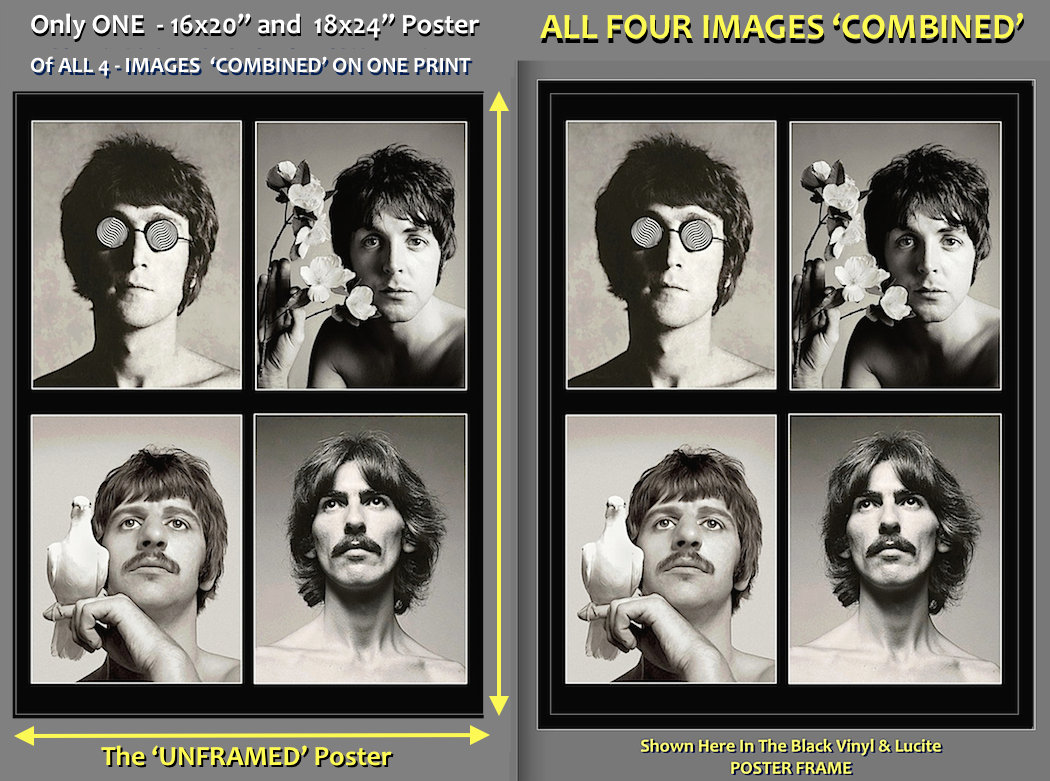ビートルズ / 1967年アヴェドンの希少な白黒写真を組み合わせた