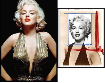 MARILYN MONROE • Classic Art Print / Portraits Of The 1950s Film Legend • On Sturdy, Premium 11 Mil Poster Paper • Rare And Colletible •