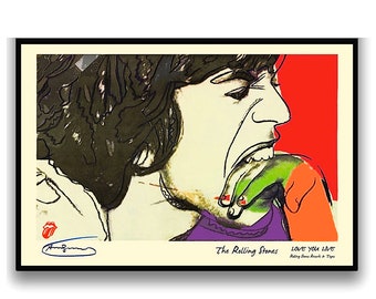 ROLLING STONES  • 'Love You Live' Cover Art By Andy Warhol •  H Q Poster Prints • The RARE, Collectible Untouched Version, Available Framed