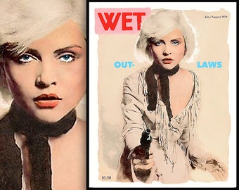 DEBBIE HARRY • Rare & Collectible Cover Art Print Replica • Of The 1979 Wet Magazine • BLONDIE Comic Cover • 1985 Interview Cover Art Too !