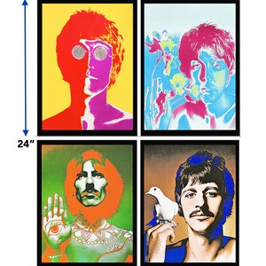 BEATLES • Large 18x24&quot; • 1967 Psychedelic Portrait POSTERS • Only One - Of EACH Avedon Poster Is Available • Available Framed • I C O N I C