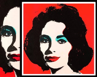 ANDY Warhol's • 'LIZ # 6' • 12x12" • The 1963 H Q Replica Portrait Of Elizabeth Taylor • FRAMED Prints Get Free U S Shipping!