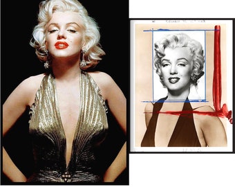 MARILYN MONROE • Classic Art Print / Portraits Of The 1950s Film Legend • On Sturdy, Premium 11 Mil Poster Paper • Rare And Colletible •