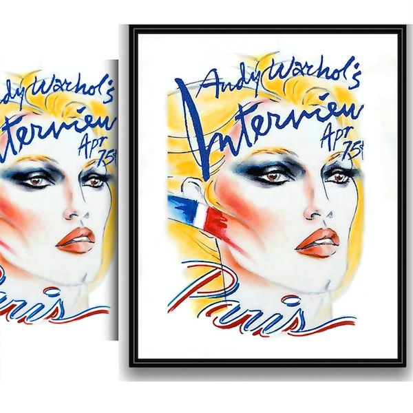 ANTONIO • Interview Magazine’s April 1975 'PARIS' Cover Art POSTER Reproduction • Available Framed • On Premium, 11 mil Poster Paper • Rare!
