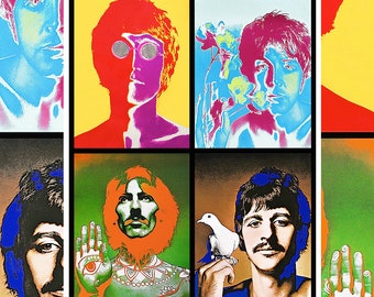 BEATLES 11x14" Psychedelic Portraits • From 1967 • ONE Of EACH Classic Avedon Print Is Ready to Ship • Available Framed • Don't Miss These!