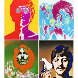 BEATLES Psychedelic 'COMBINED' Portraits From 1967 Only One 'COMBINED' Poster Is Ready To Ship Don't Miss This Available Framed image 3