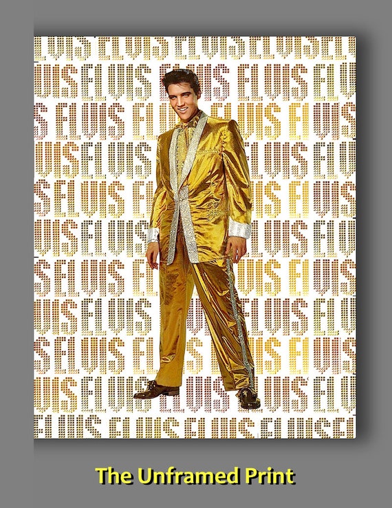 ELVIS PRESLEY • in the 1957 Classic GOLDEN Tuxedo • A High Quality