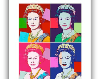 QUEEN ELIZABETH II • Andy Warhol's Exhibition Poster Reprints