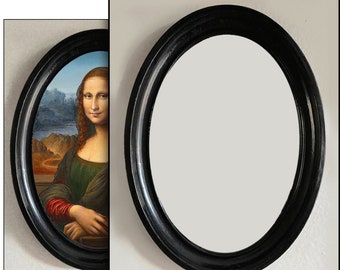 11x14” BLACK OVAL FRAME with Glass • Made Of Cast Resin • Designed To Fit Any 11x14” Photograph, or Art Piece or Mirror •  Priced To Sell !!