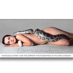 NASTASSJA KINSKI & The Serpent • 24x36&quot; Unframed POSTER • H Q  Reproduction • w/ Digital Signature, On Sturdy, 11 Mil Paper • Rare and H T F