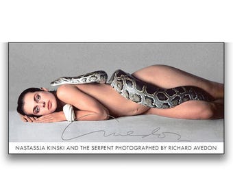 NASTASSJA KINSKI And The Serpent • RARE, 24x36" Poster Reprint by Avedon: 1981 • Iconic, With Digital Signature • Classic & Collectible !!!