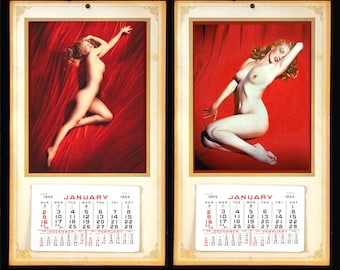 MARILYN MONROE • The Classic 'Golden Dreams' 1955 Calendar • RARE, High Quality Reprint Of The Two Originals • Hard To Find Another !!!