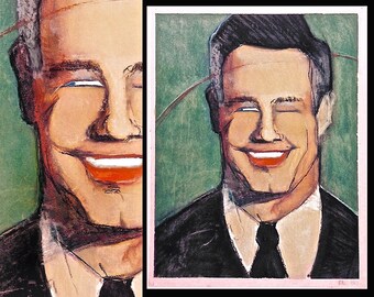 MID CENTURY STYLE • 'Toothpaste Grin' • A Classic, Limited Edition Poster / Print • By Denise Chapman • On Premium, Sturdy 11 Mil H Q Paper.