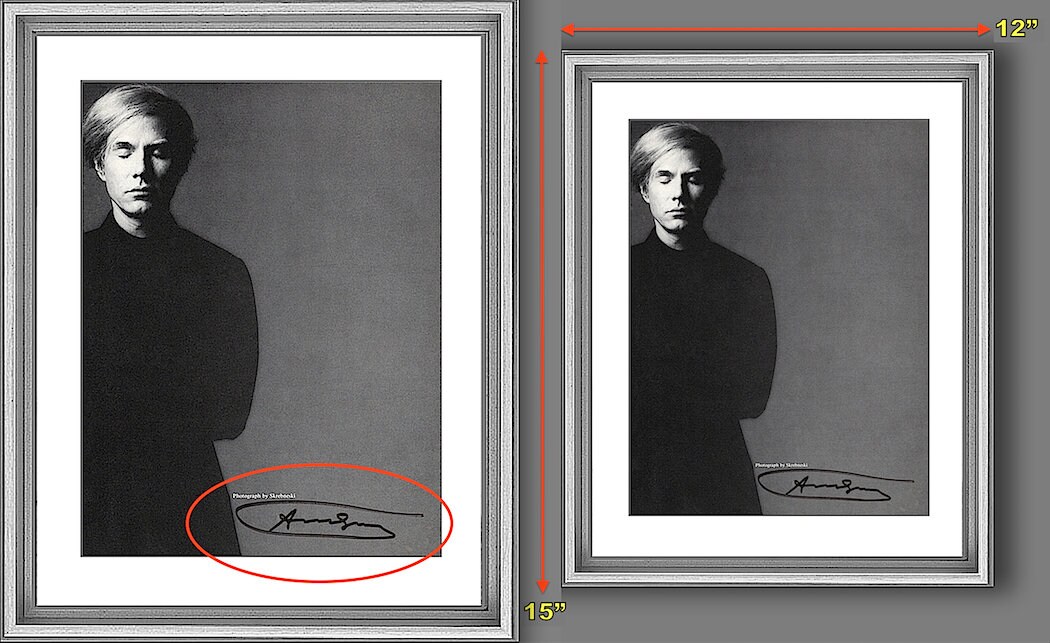 アンディ・ウォーホル直筆サイン入りヴィクター・スクレブネスキー写真