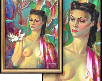 LADY Of THE ORCHIDS •  (1944)  • The Long Lost,  Rare Classic, 8x10" Reproduction By Vladimir Tretcikoff • Available Unframed Too !