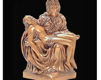 THE CLASSIC PIETA • Cold Cast Bronze Resin • Made To Last For Generations • A Must For Christian Collectors • 6.25 H x 4.25 W • Late 90s