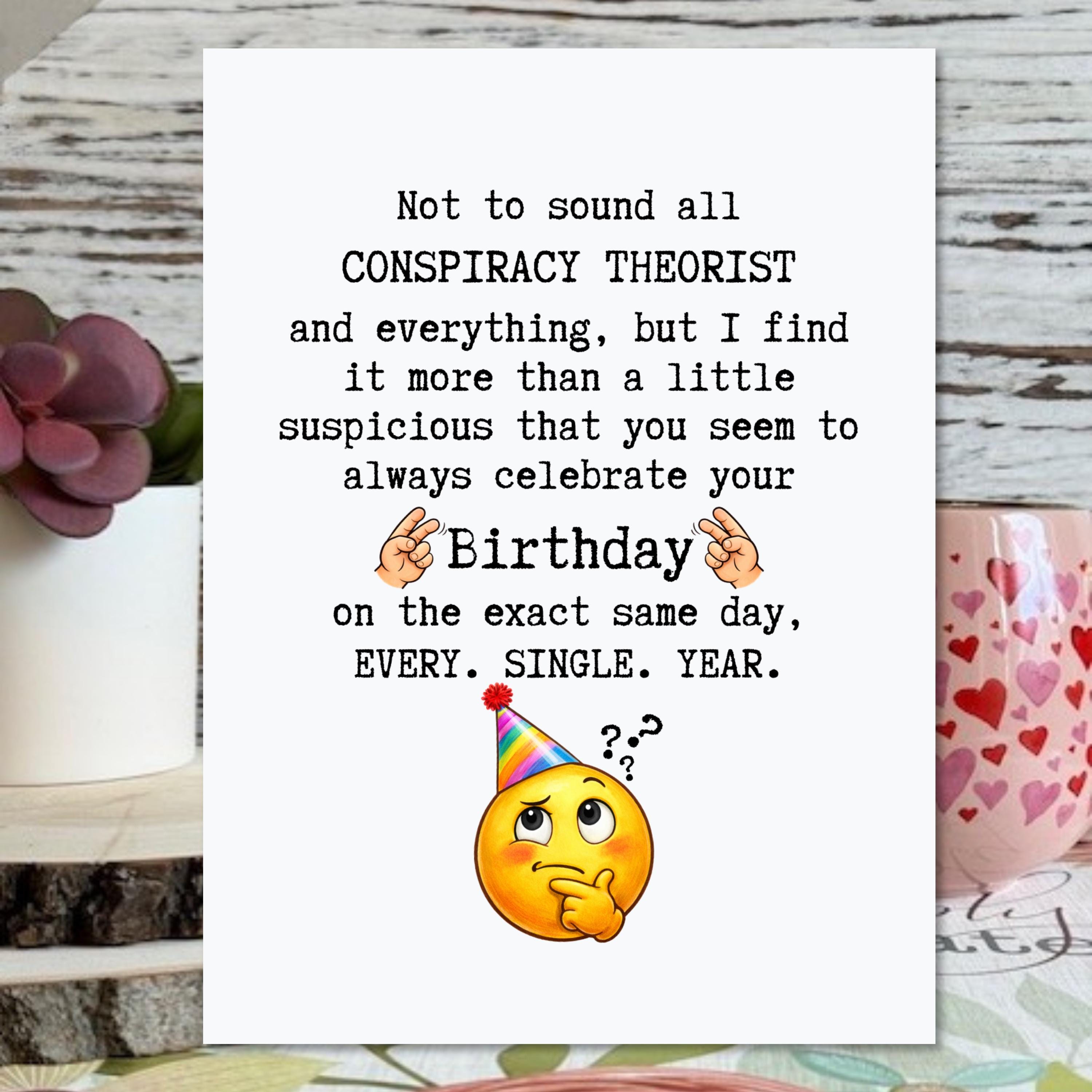 Conspiracy Theories Birthday Cards - Etsy